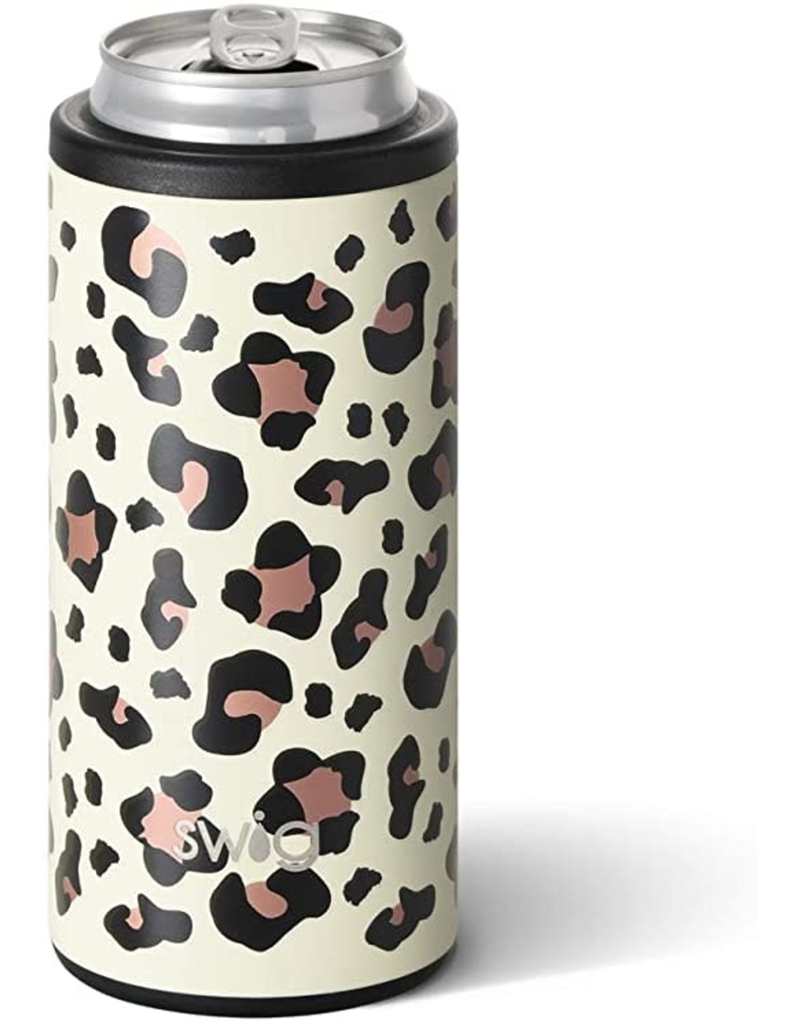Swig 12 oz Skinny Can Cooler - Luxy Leopard