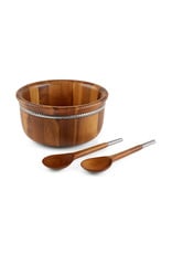 Nambe Nambe Braid Round Salad Bowl with Servers