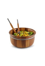 Nambe Nambe Braid Round Salad Bowl with Servers