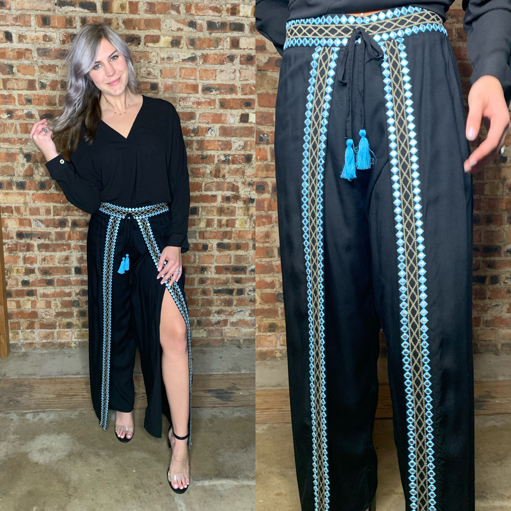 Hattie Embroidered Pants - Blanton-Caldwell