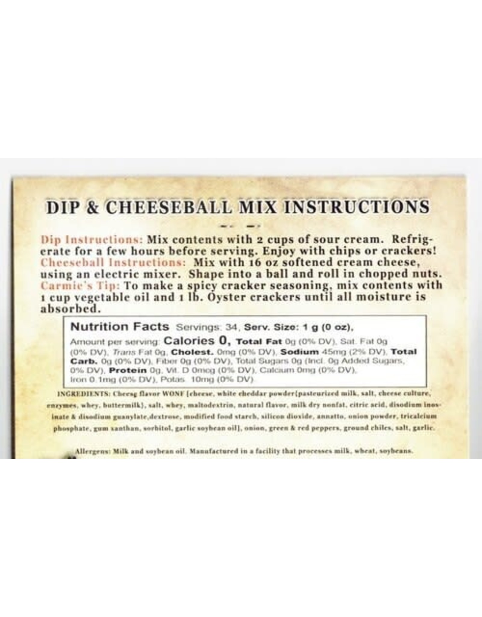 Jalapeño Cheddar Dip Mix