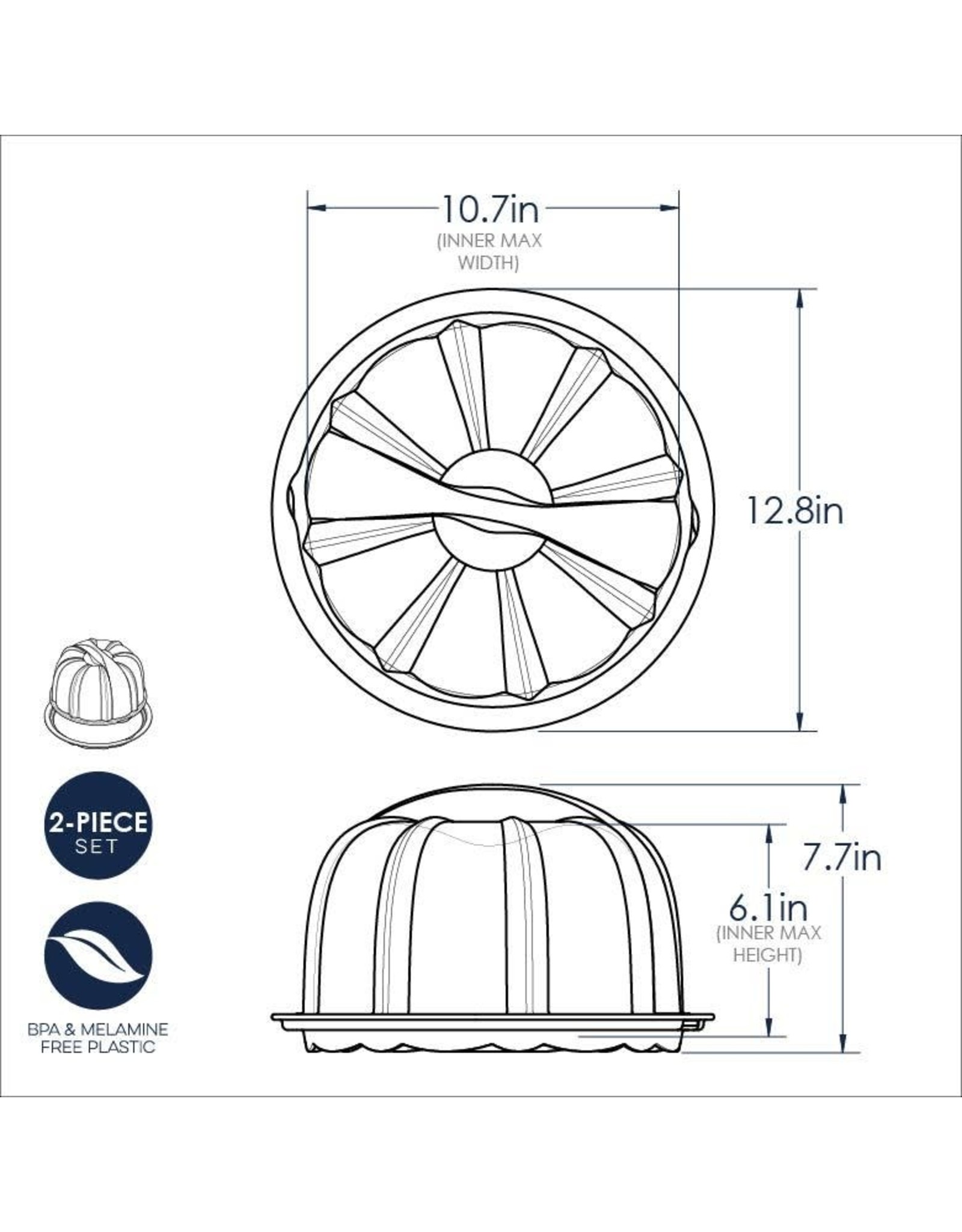 Nordic Ware Translucent Bundt Cake Keeper (Plastic)