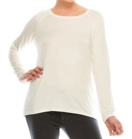 Round Neck Long Sleeve High Low