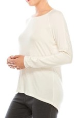 Round Neck Long Sleeve High Low