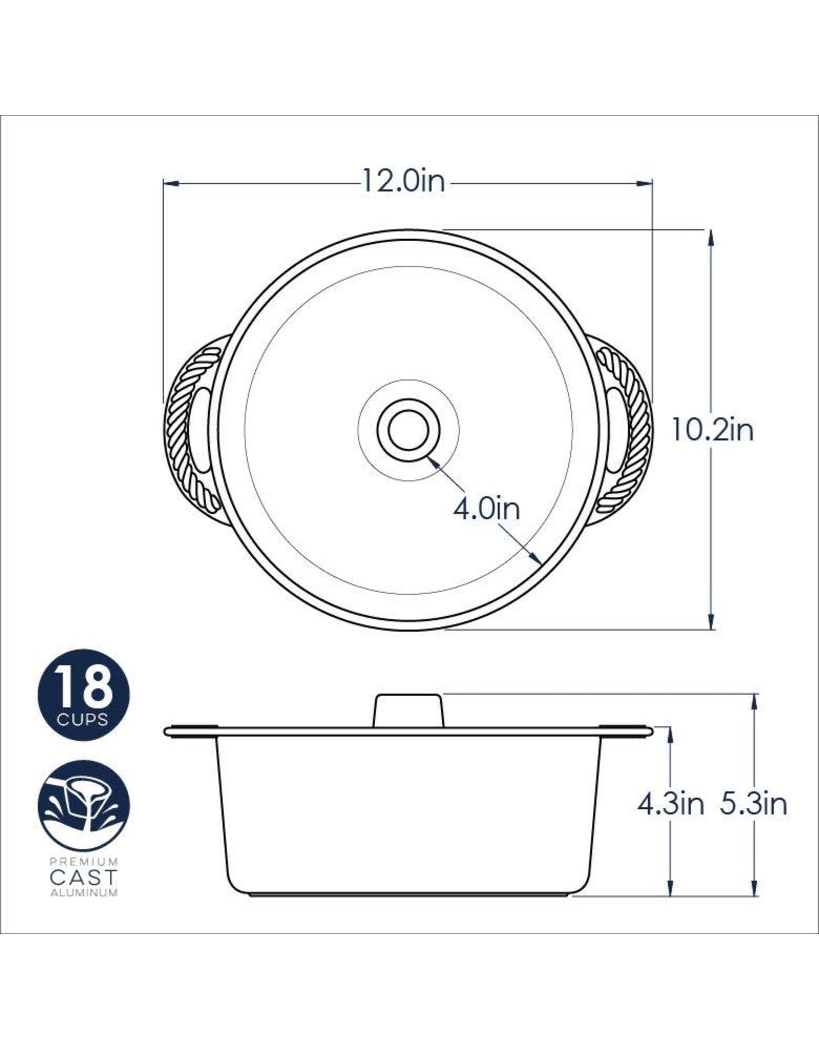 Nordic Ware Nordic Ware Classic Cast Pound Cake and Angelfood Pan