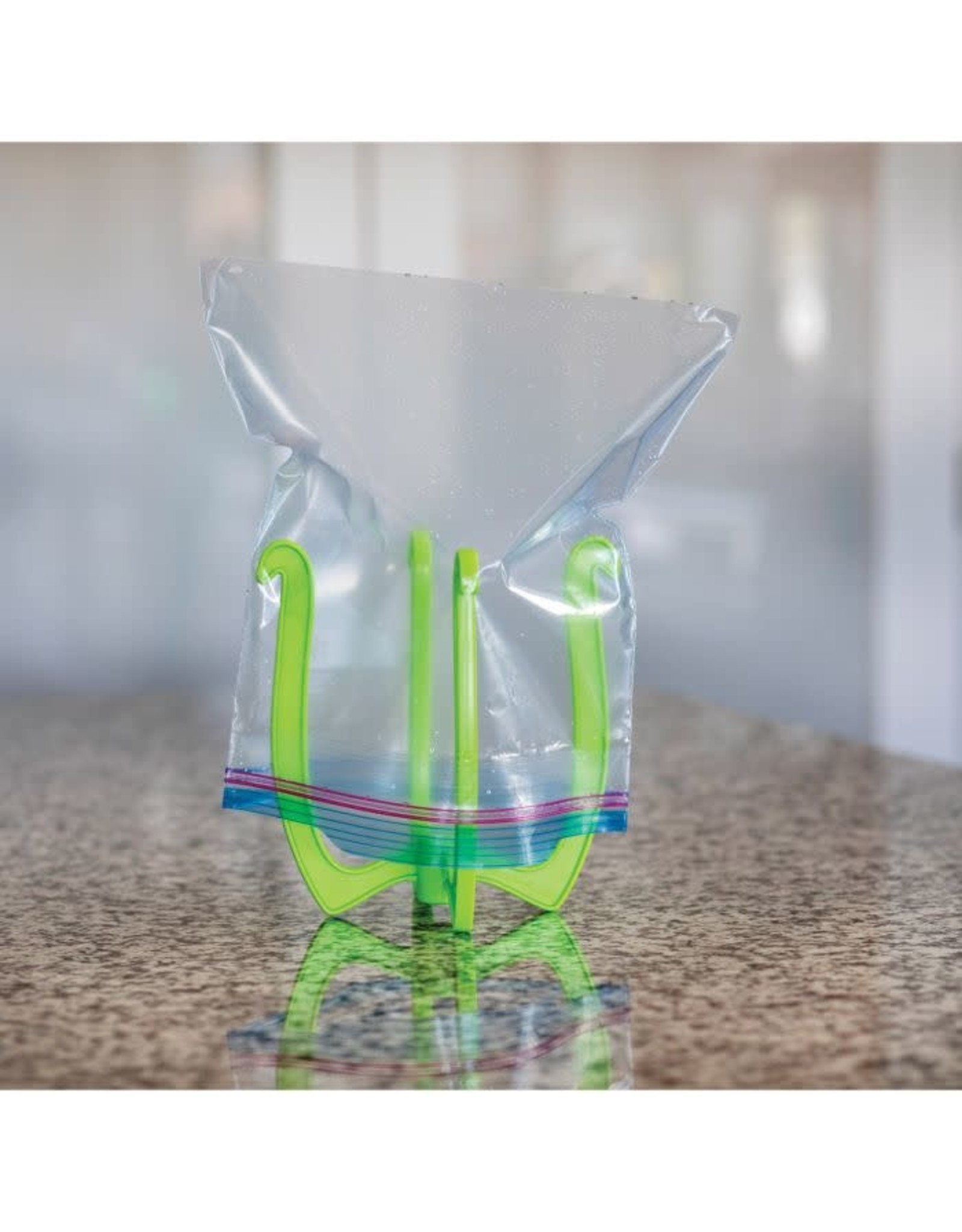 Bag Well Sealable Bag Holder-Green