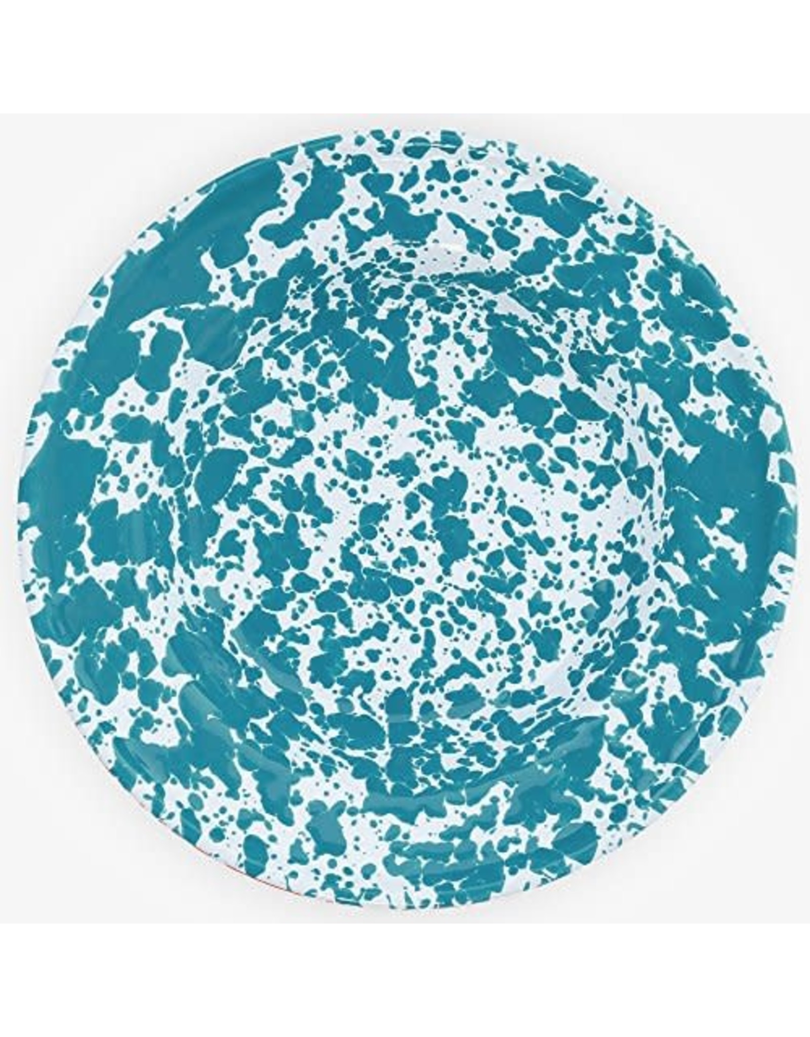 Turquoise Marble Splatter 8" Raised Salad Plate