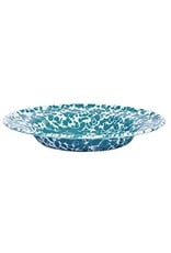 Turquoise Marble Splatter 8" Raised Salad Plate