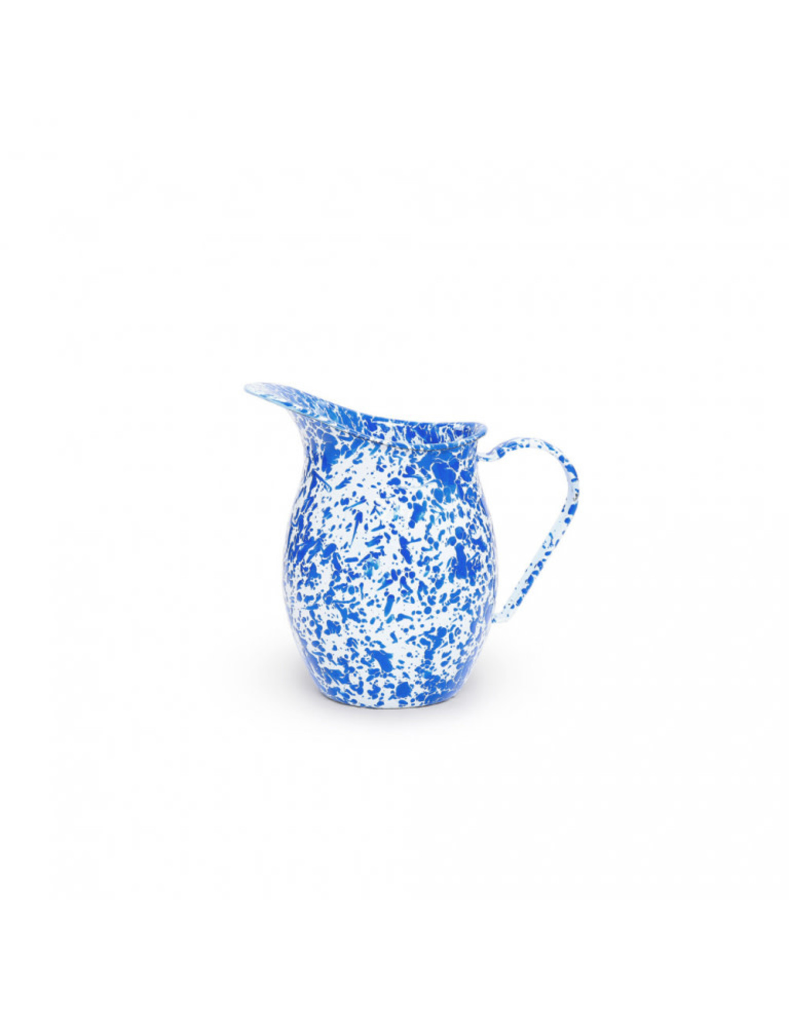 Enamelware 1.5 Quart Small Pitcher Splatterware Blue