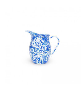 Enamelware 1.5 Quart Small Pitcher Splatterware Blue