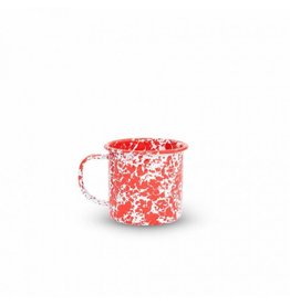 Enamelware 12 oz Mug Splatterware Red
