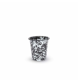 Enamelware 10 oz Short Tumbler Splatterware Black