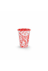 Enamelware 14 oz Tumbler Splatterware Red