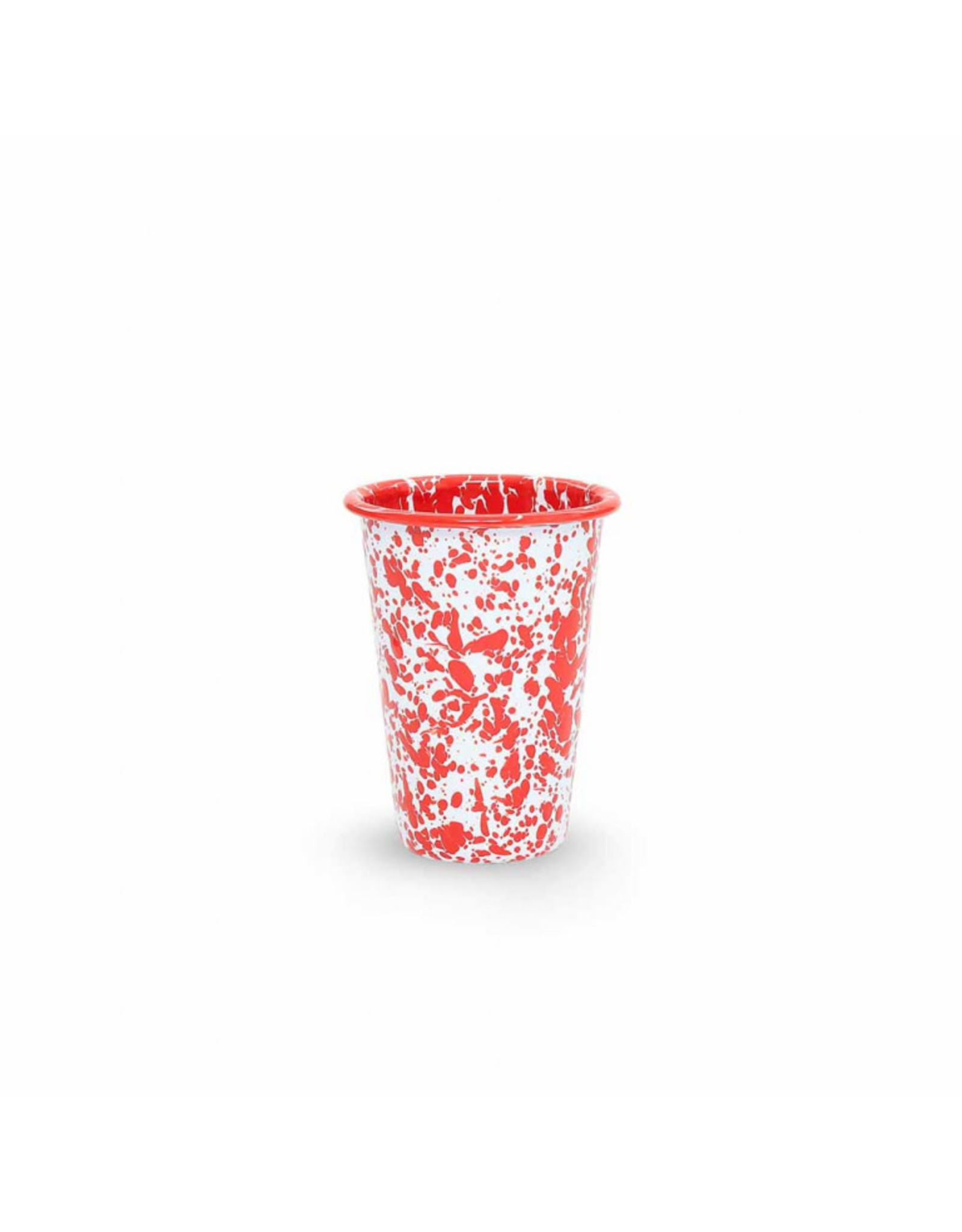 Enamelware 14 oz Tumbler Splatterware Red