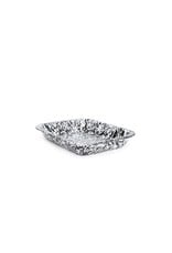 Enamelware Small Open Roaster Splatterware Black