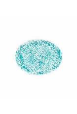Enamelware Oval Platter Splatterware Turquoise