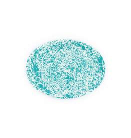 Enamelware Oval Platter Splatterware Turquoise