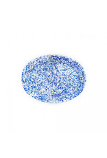 Blue Marble Splatter Oval Platter