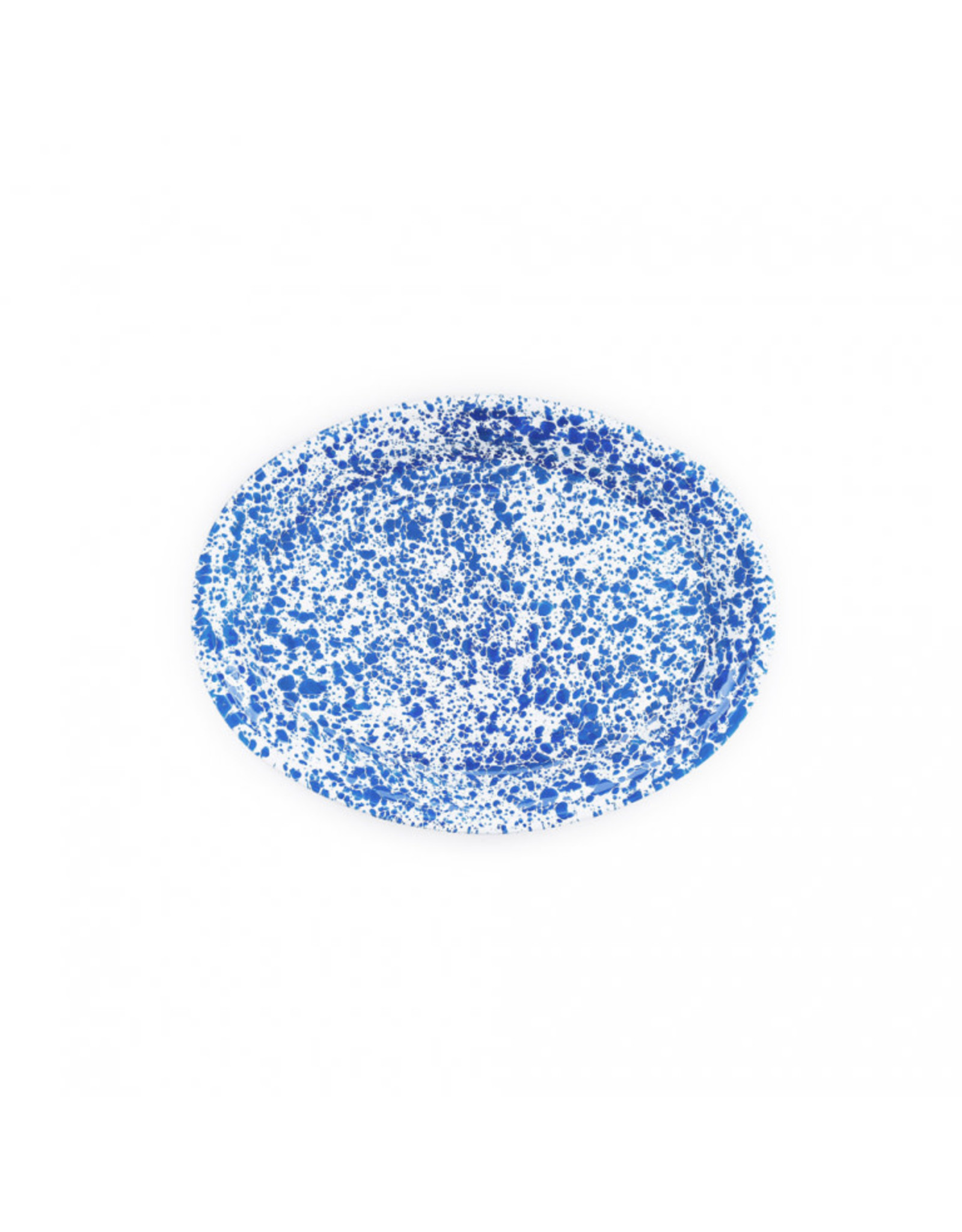 Blue Marble Splatter Oval Platter