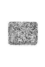 Enamelware Small Rectangular Tray Splatterware Black