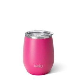 Swig Life 14 oz Matte Hot Pink Swig Stemless Wine Cup