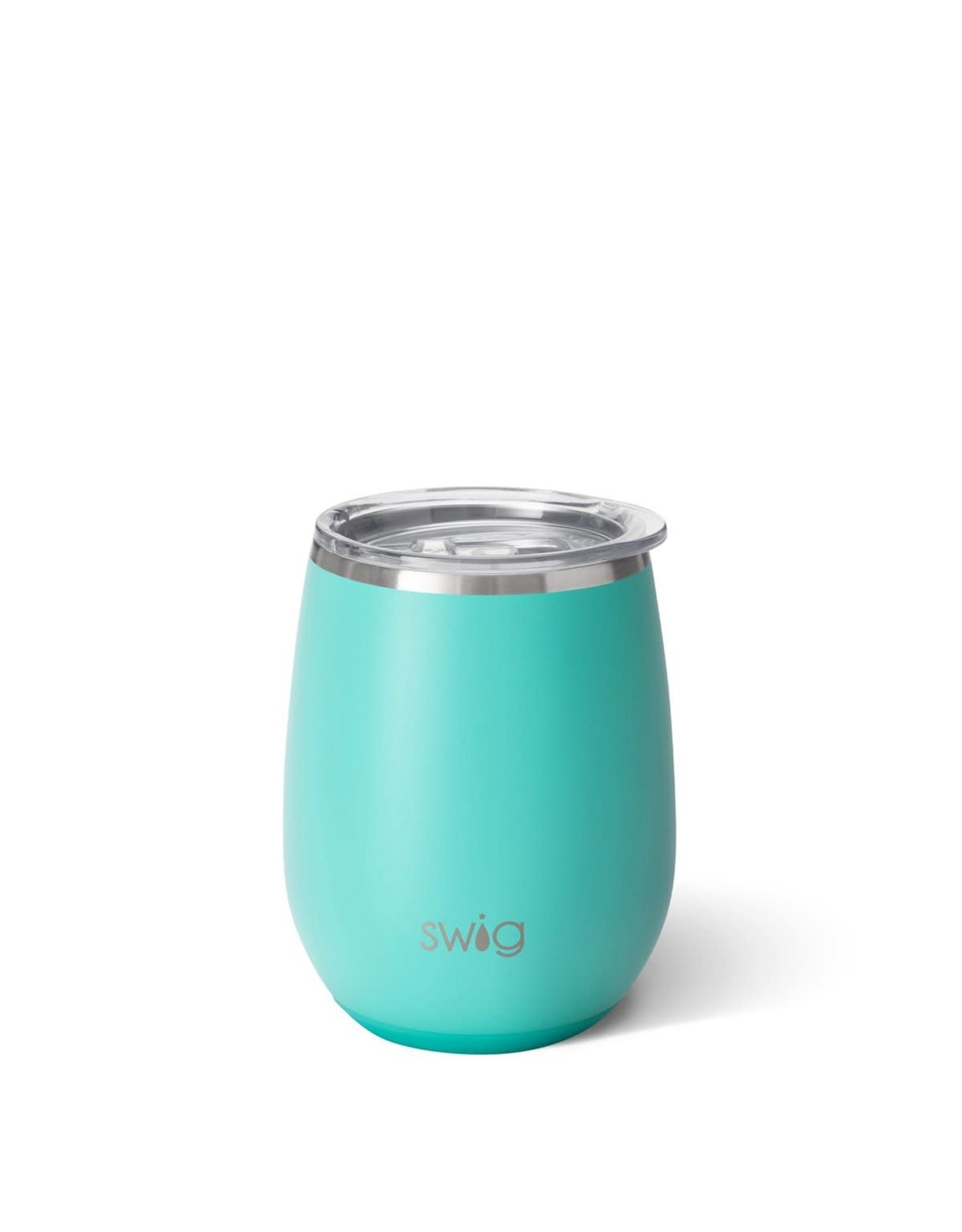 Swig Life 14 oz Matte Aqua Swig Stemless Wine Cup