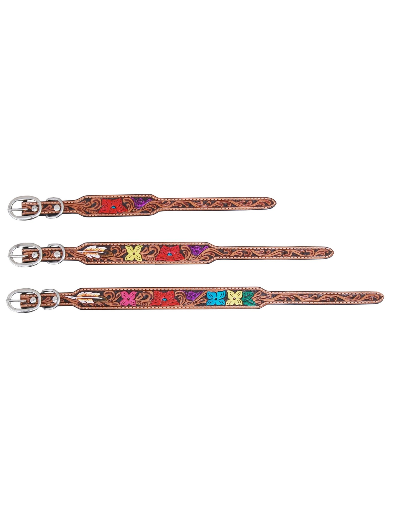 Flower Tooling Dog Collar
