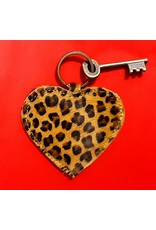 Hair on Hide Leather Keychain