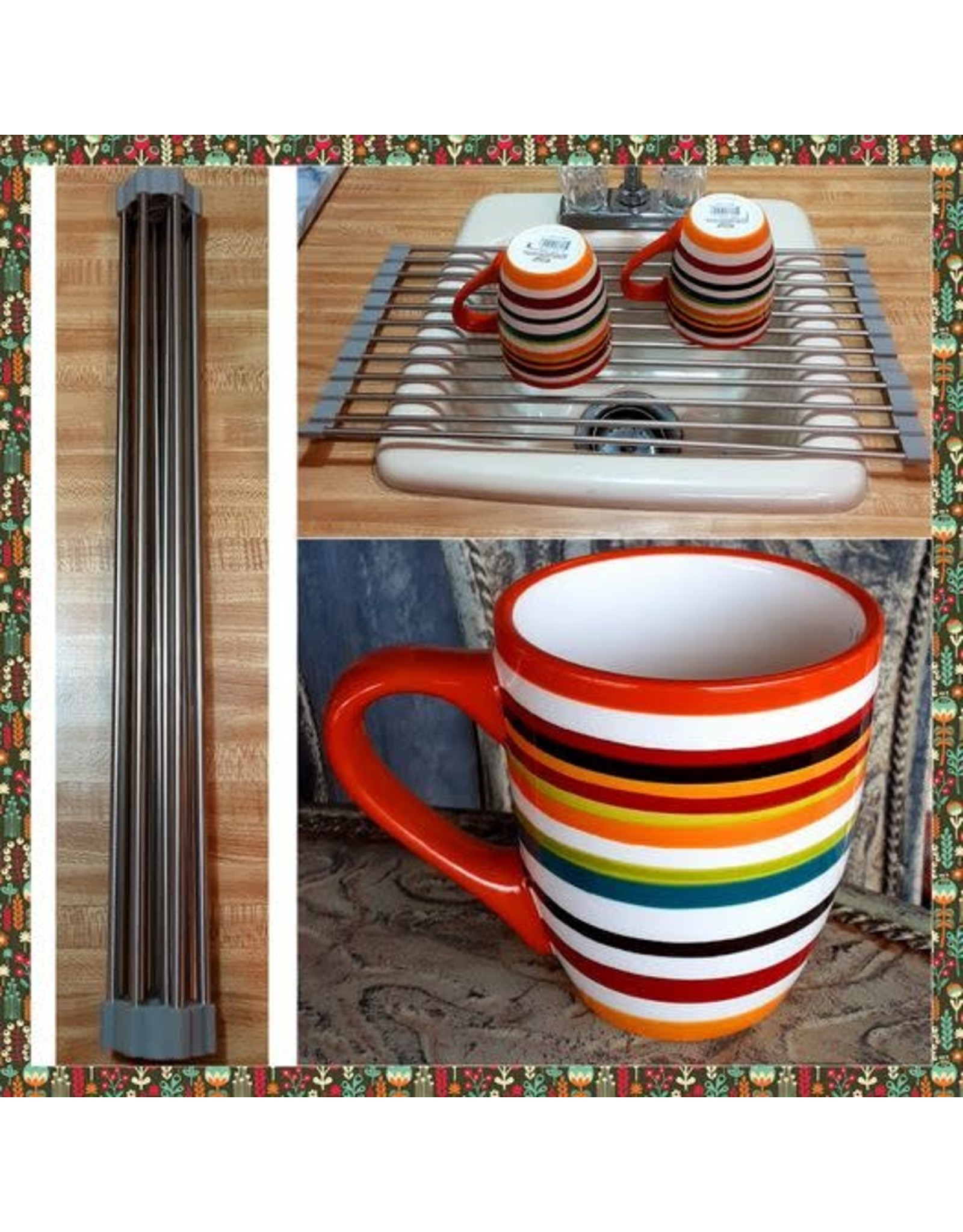 Stainless Steel Roll Up Dish Drying Rack