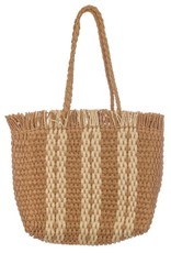 Square Straw Weave Tote Bag