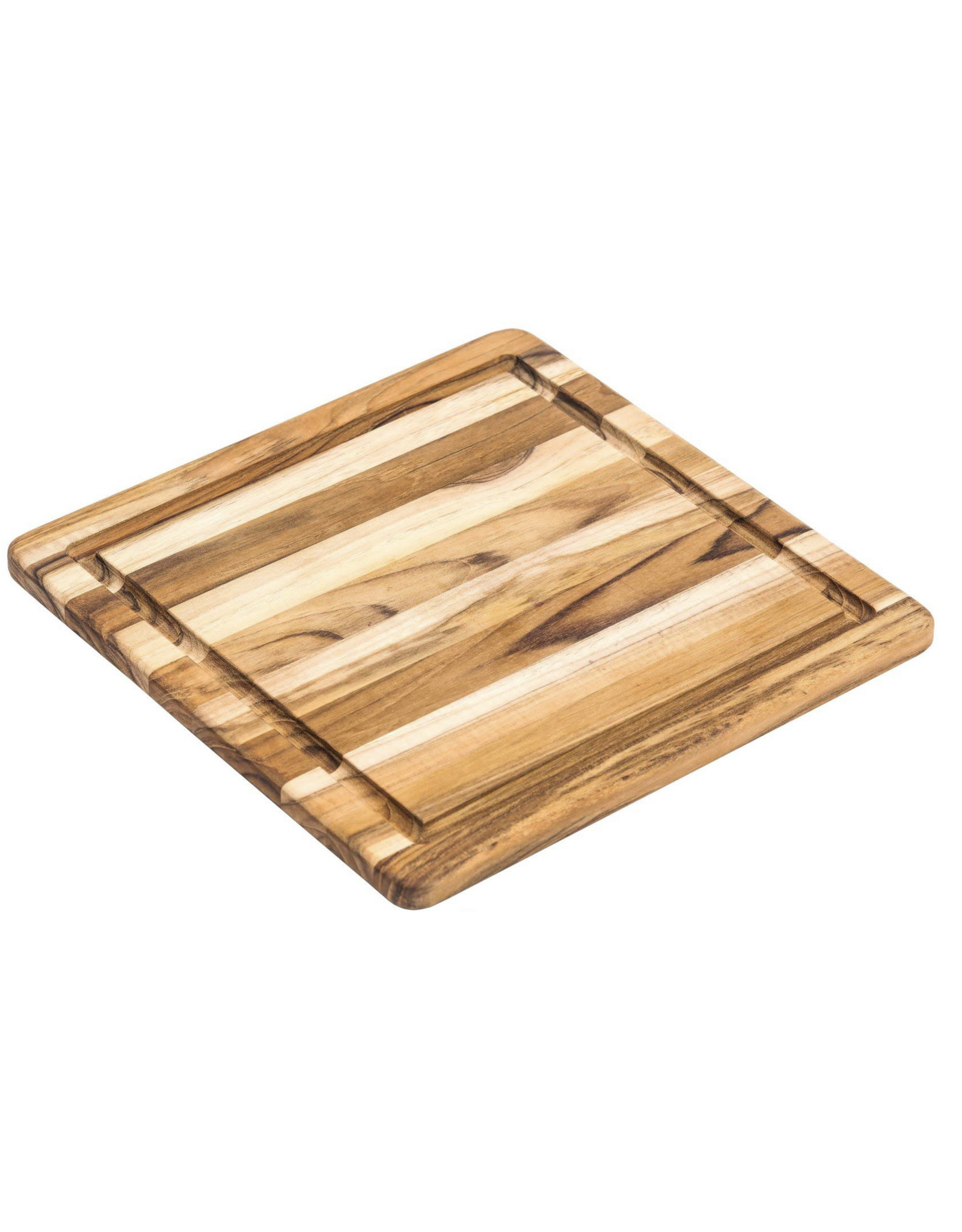 TEAK Square Cutting and Serving Board with Juice Canal 12 X 12 (407)