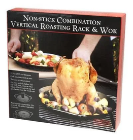 Non-stick Combination Vertical Roasting Rack & Wok