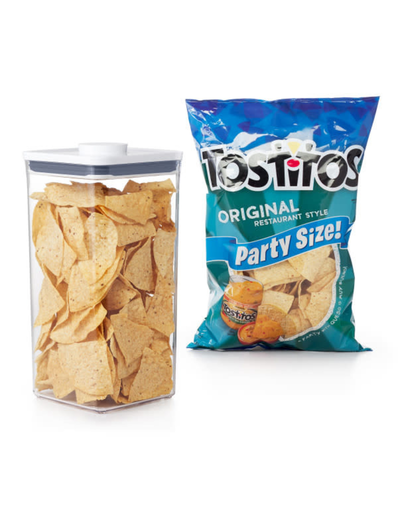 OXO OXO POP 6qt Plastic Big Square Airtight Food Storage Container White: BPA-Free, Dishwasher-Safe, Silicone Lid