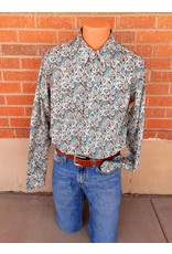 Paisley Print Long Sleeve Button Down