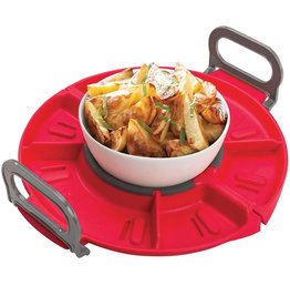 Folding Microwave Tray - Red