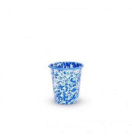 Enamelware 10 oz. Short Tumbler Splatterware Blue