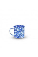 Enamelware 16 oz Large Mug Splatterware Blue