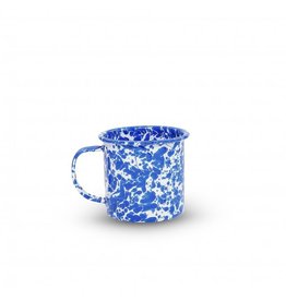 Enamelware 16 oz Large Mug Splatterware Blue