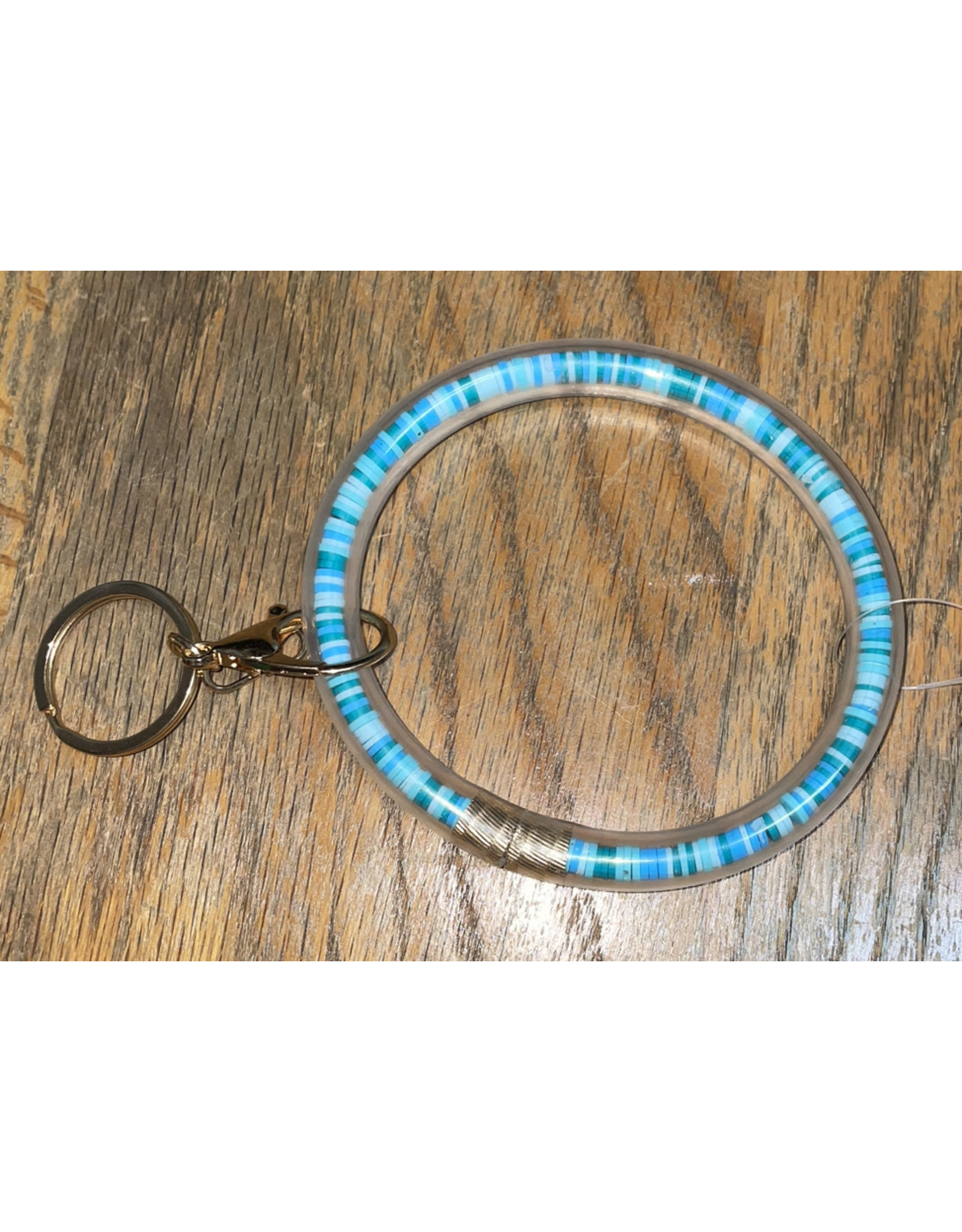 Serape Flat Beaded Key Ring Bracelet