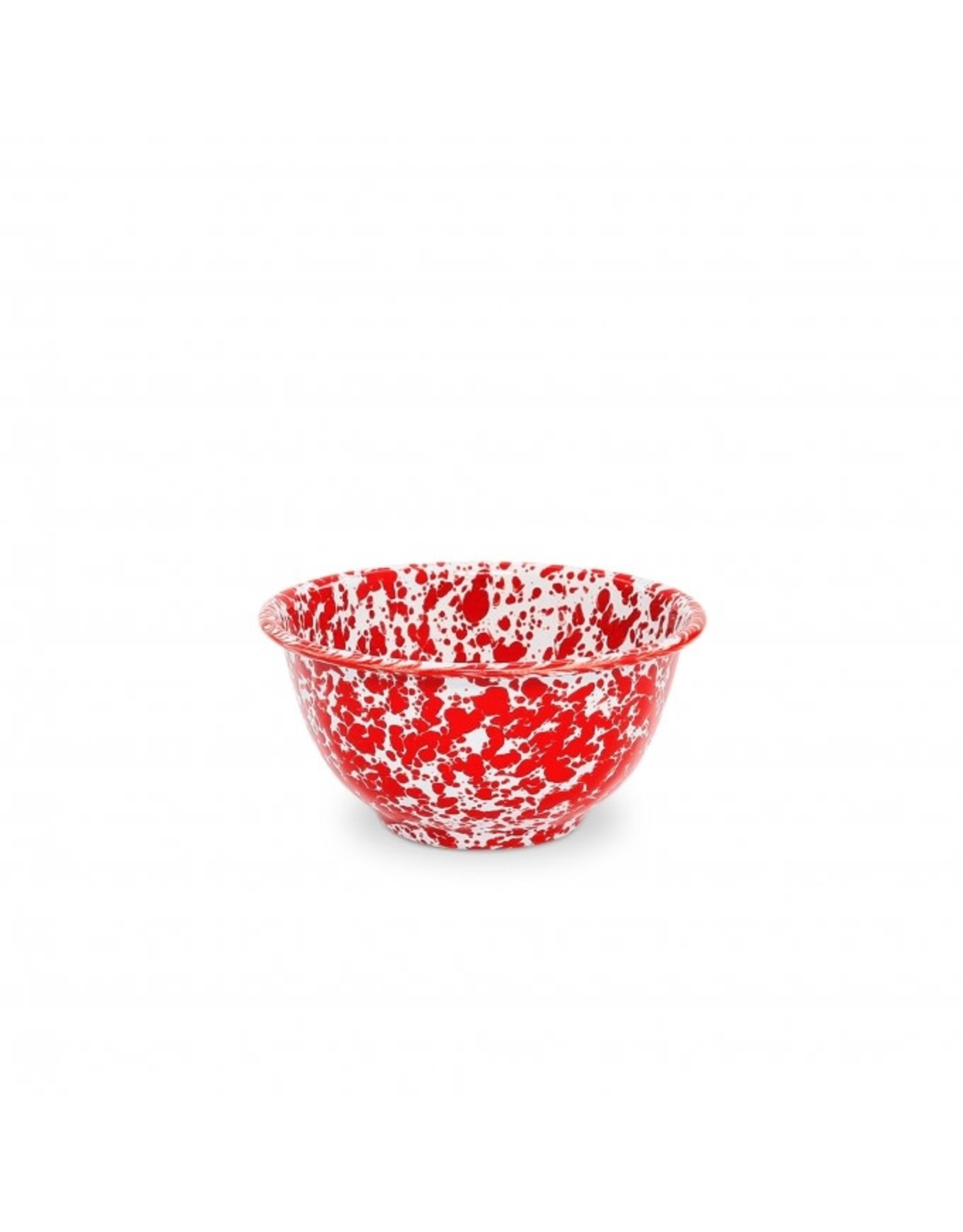 Red Marble Splatter 14 oz. Small Footed Bowl
