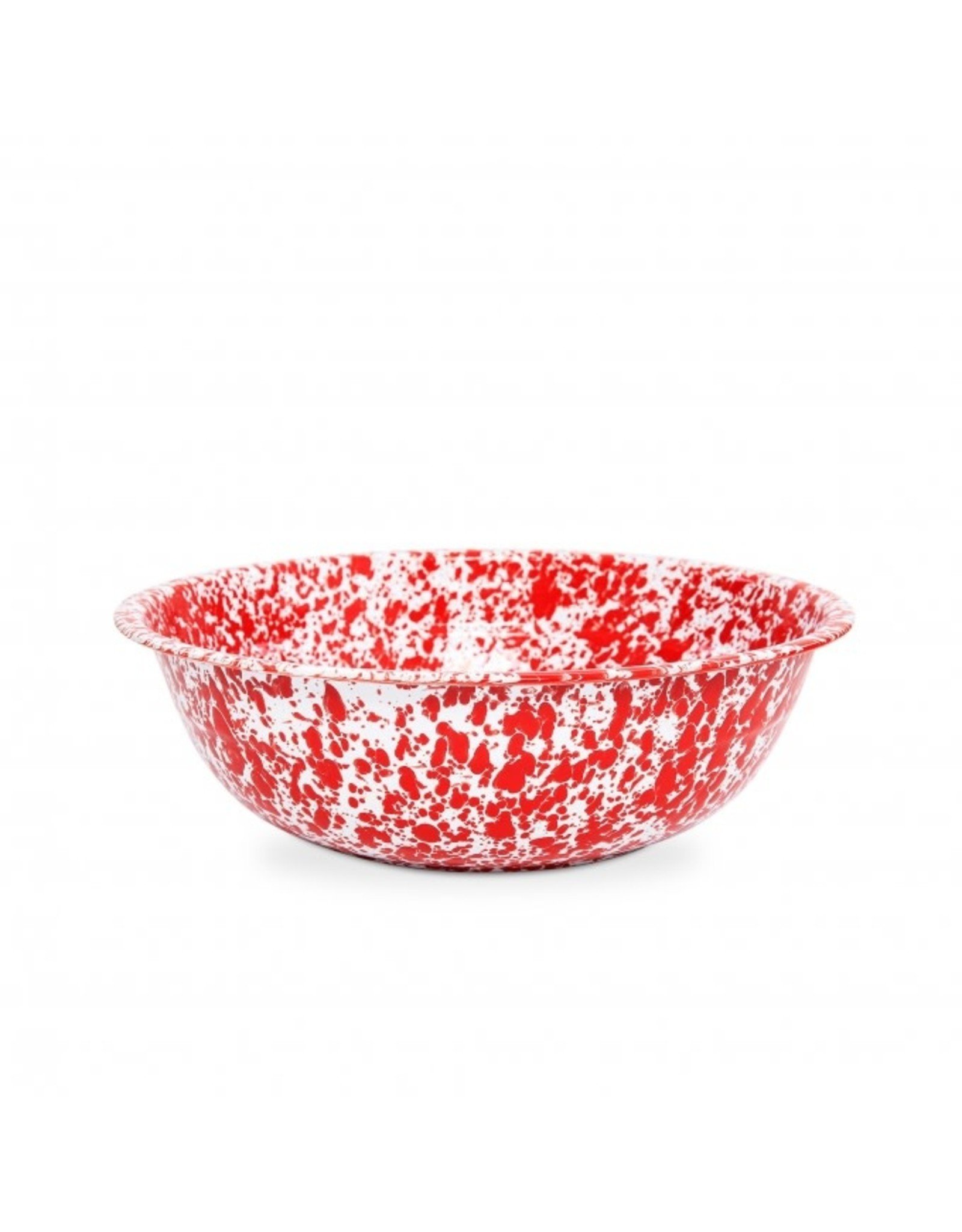 Enamelware 8 qt. Medium Basin Splatterware Red