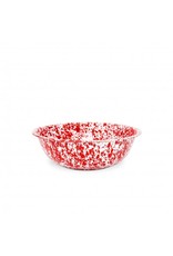 Enamelware 4 qt. Small Basin Splatterware Red