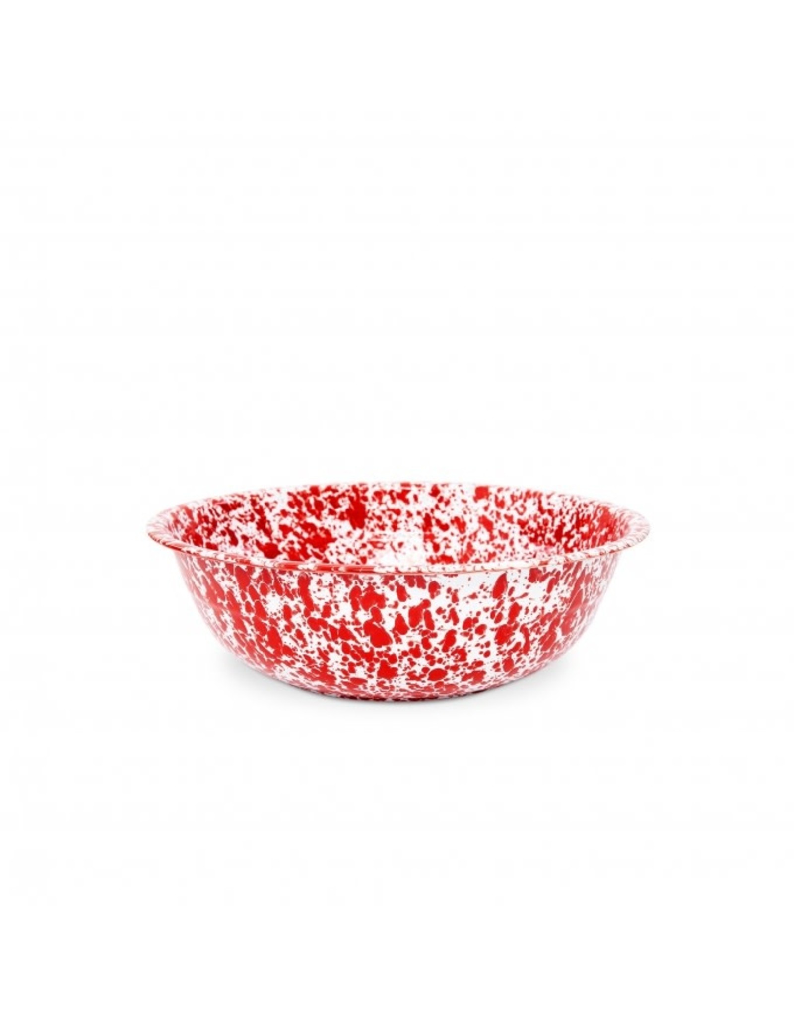 Enamelware 4 qt. Small Basin Splatterware Red