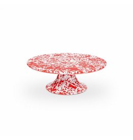 Red Marble Splatter 11" Cake Stand