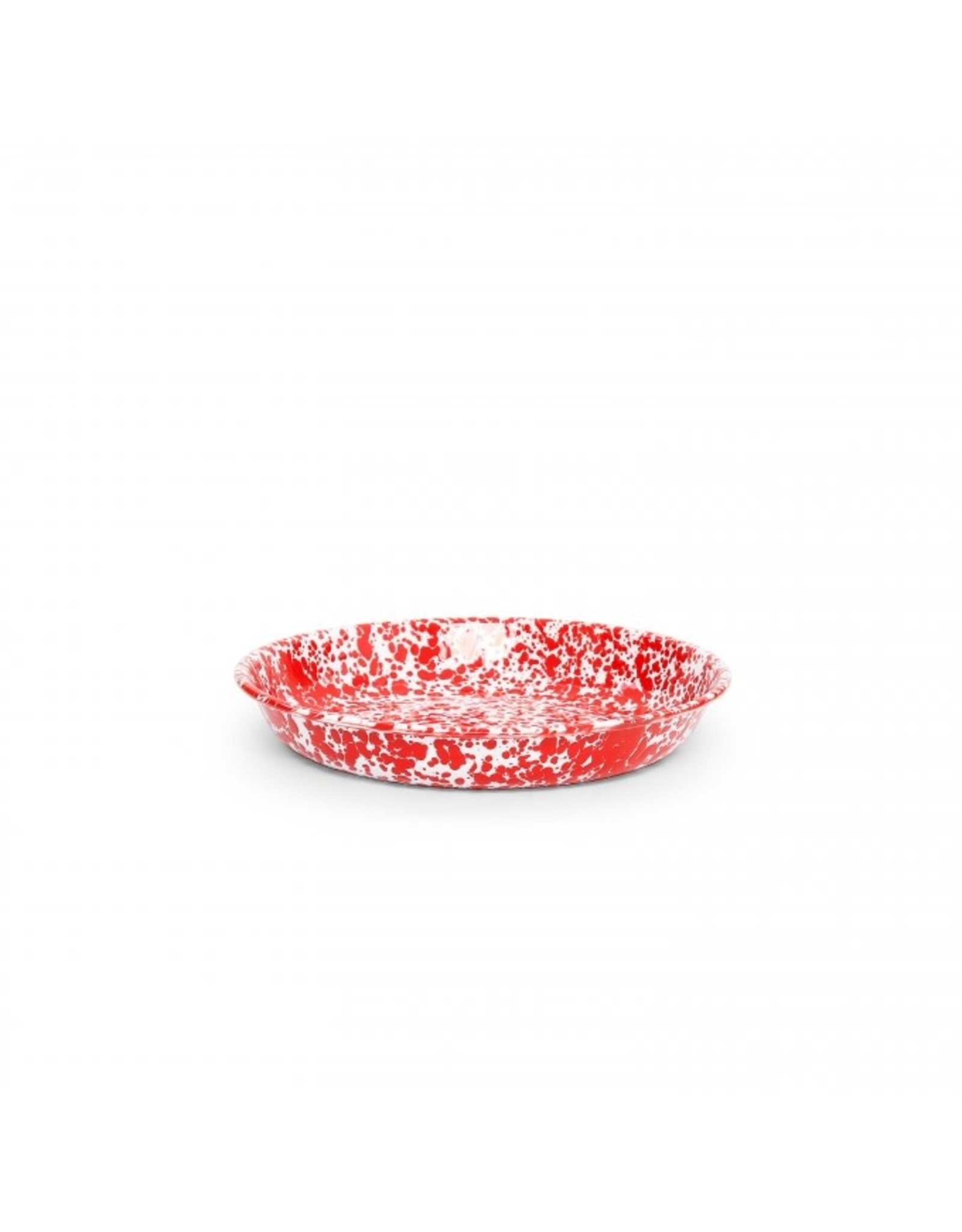 Enamelware Pasta Plate Splatterware Red
