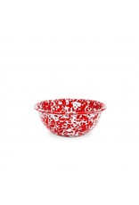 Enamelware 20 oz Cereal Bowl Splatterware Red