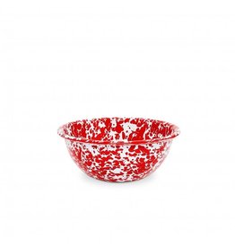 Enamelware 20 oz Cereal Bowl Splatterware Red