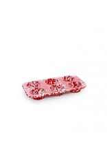 Enamelware 6 Cup Muffin Tin Splatterware Red