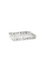 Enamelware Small Rectangle Tray Splatterware Grey