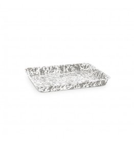 Grey Marble Splatter Small Rectangle Tray